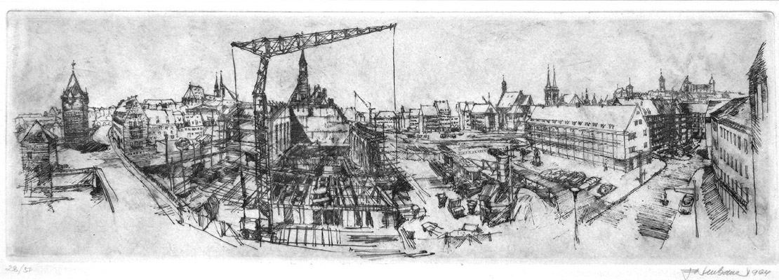 Die zeichnerische Dokumentation des Wiederaufbaus der Nürnberger Altstadt durch Friedrich Neubauer Maler